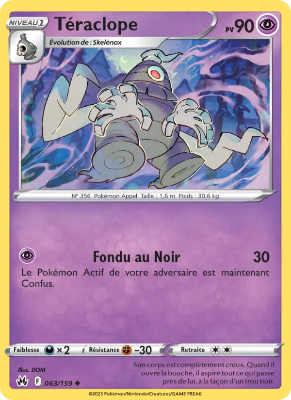 Scan HD carte Pokémon Téraclope 063/159 — Zénith Suprême
