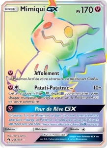 Carte Pokémon Mimiqui GX 226 Tonnerre Perdu