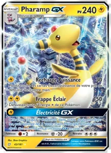 Carte Pokemon Pharamp GX 43/181 Duo de Choc