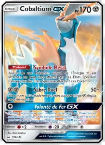 Carte Pokemon Cobaltium GX 106/181 Duo de Choc