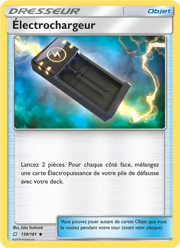 Scan HD carte Pokémon Électrochargeur 139/181 — Duo de Choc