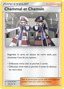 Carte Pokemon Chammal et Chamsin 144/181 Duo de Choc