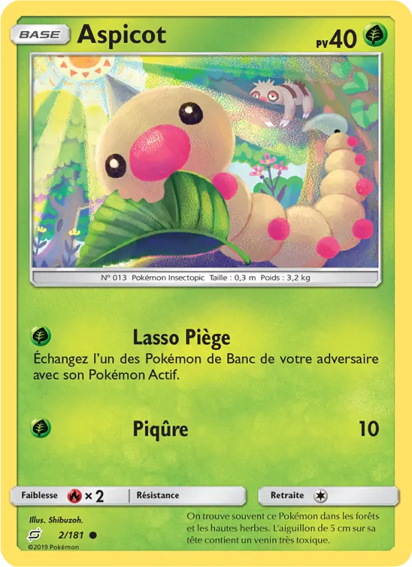 Scan HD carte Pokémon Aspicot 2/181 — Duo de Choc