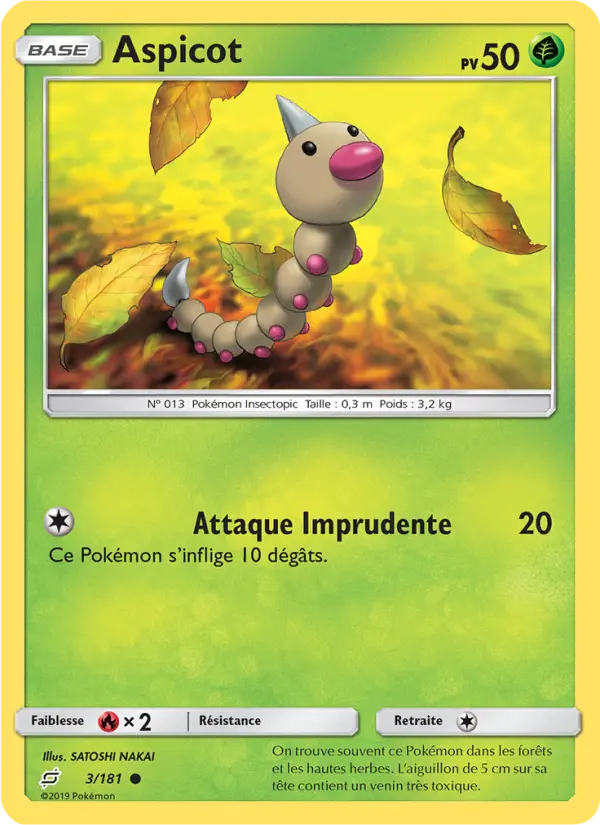 Scan HD carte Pokémon Aspicot 3/181 — Duo de Choc