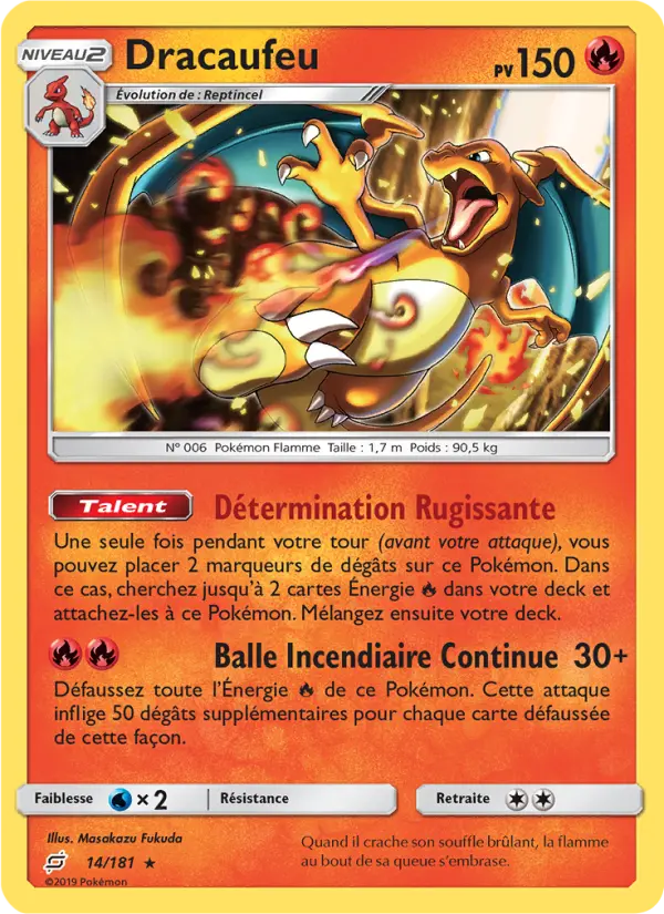 Scan HD carte Pokémon Dracaufeu 14/181 — Duo de Choc
