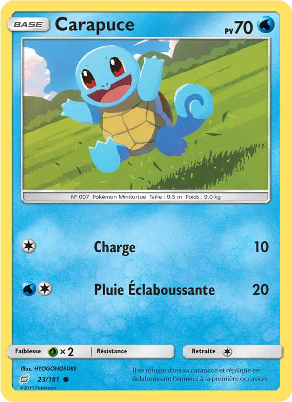Scan HD carte Pokémon Carapuce 23/181 — Duo de Choc