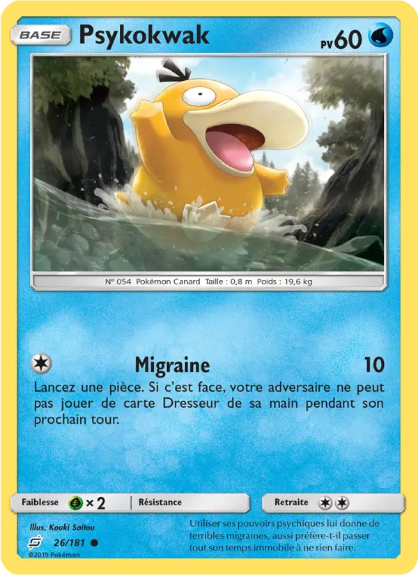 Scan HD carte Pokémon Psykokwak 26/181 — Duo de Choc