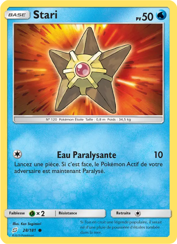 Scan HD carte Pokémon Stari 28/181 — Duo de Choc