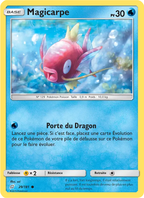 Scan HD carte Pokémon Magicarpe 29/181 — Duo de Choc