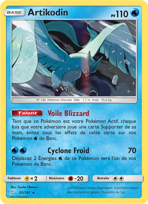 Scan HD carte Pokémon Artikodin 32/181 — Duo de Choc