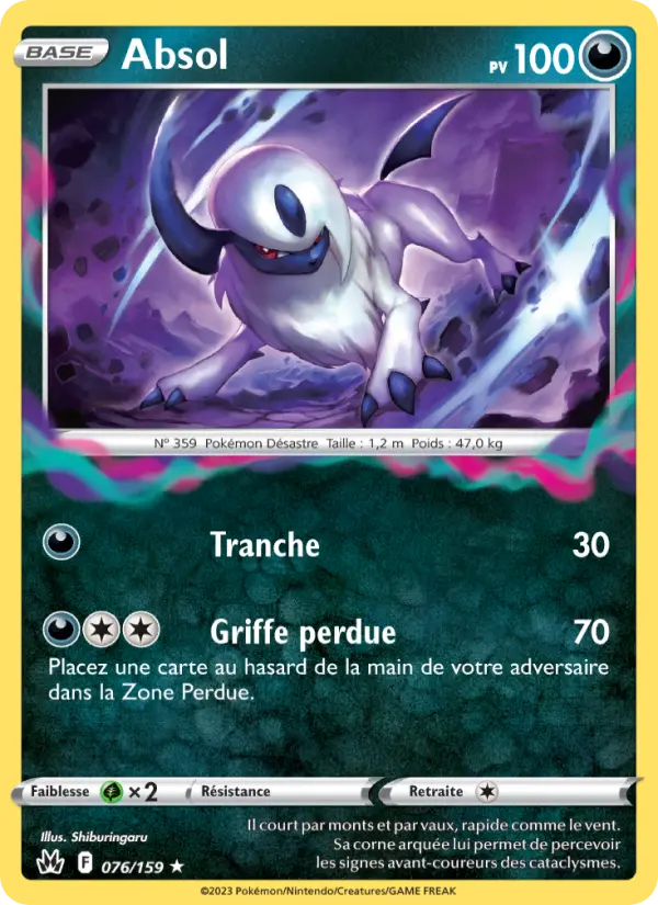Scan HD carte Pokémon Absol 076/159 — Zénith Suprême