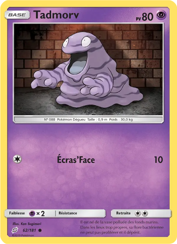 Scan HD carte Pokémon Tadmorv 62/181 — Duo de Choc