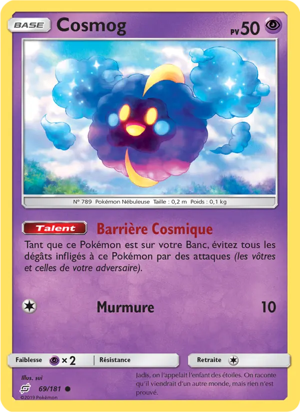 Scan HD carte Pokémon Cosmog 69/181 — Duo de Choc