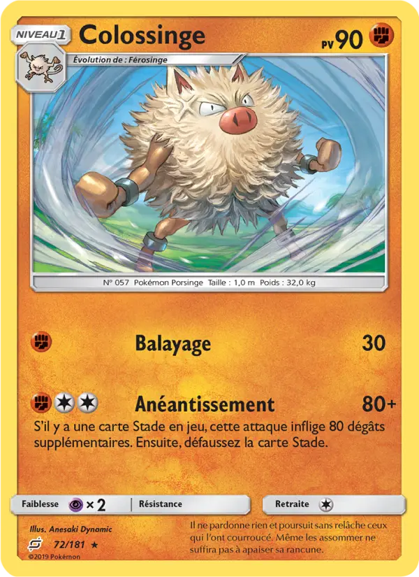 Scan HD carte Pokémon Colossinge 72/181 — Duo de Choc