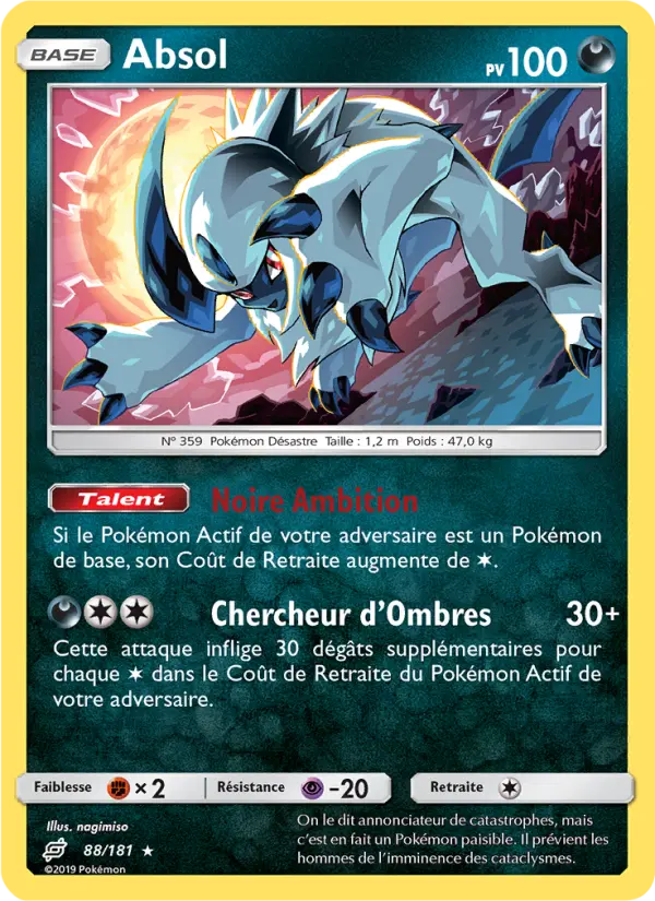 Scan HD carte Pokémon Absol 88/181 — Duo de Choc