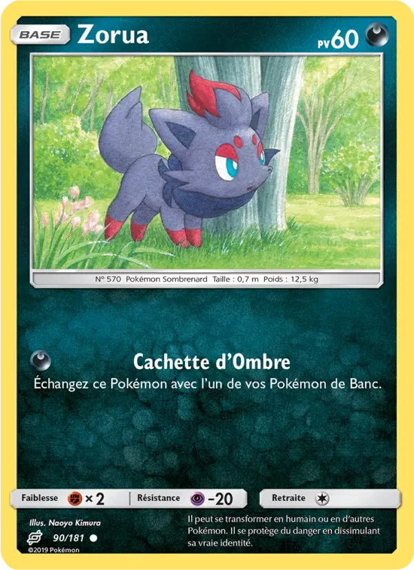 Scan HD carte Pokémon Zorua 90/181 — Duo de Choc