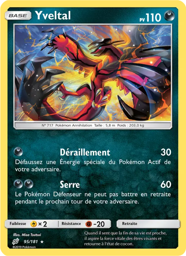 Scan HD carte Pokémon Yveltal 95/181 — Duo de Choc