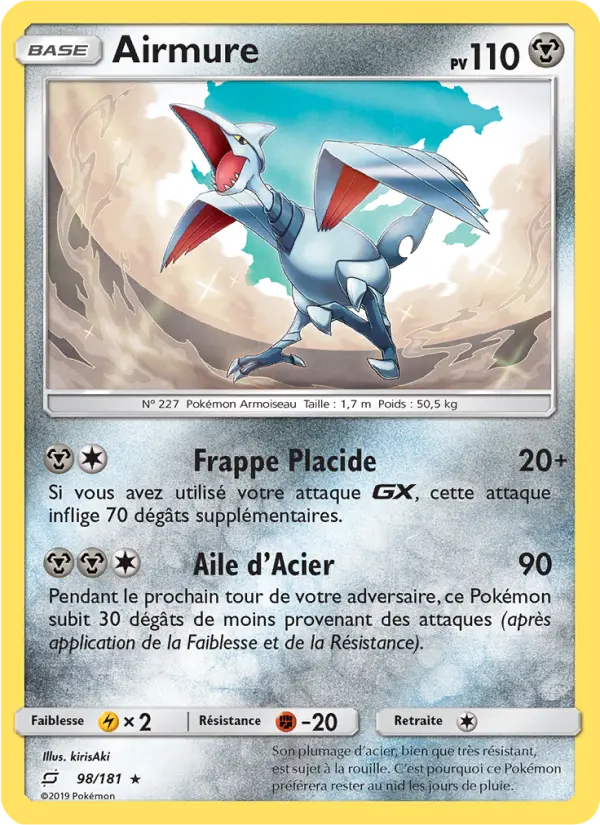 Scan HD carte Pokémon Airmure 98/181 — Duo de Choc