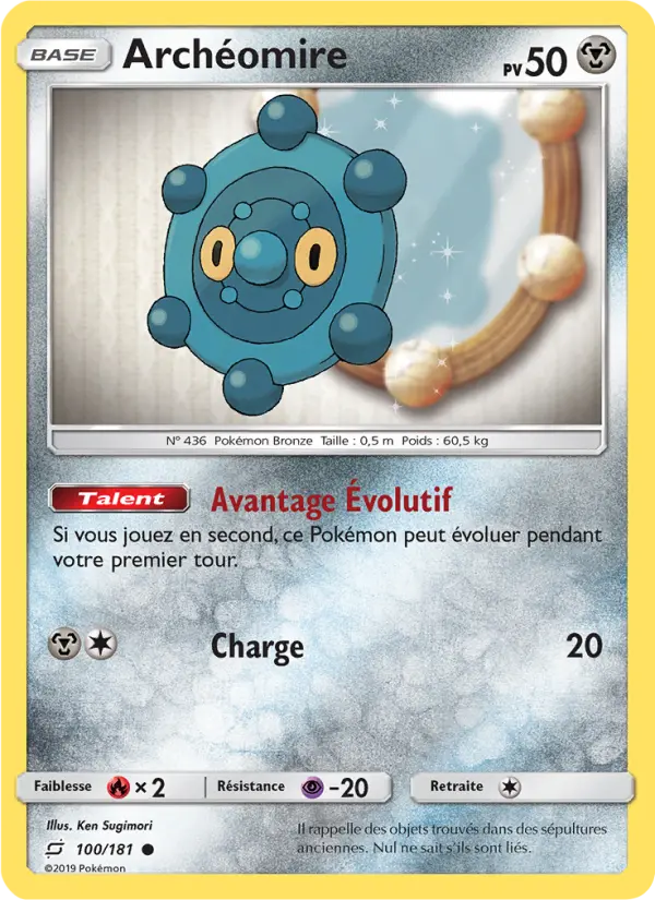 Scan HD carte Pokémon Archéomire 100/181 — Duo de Choc