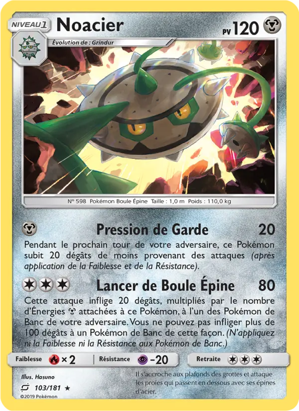Scan HD carte Pokémon Noacier 103/181 — Duo de Choc