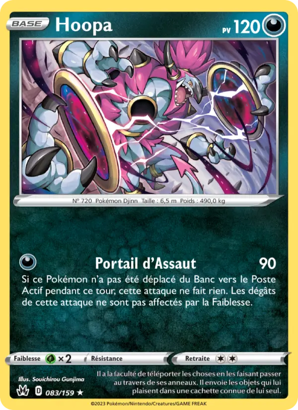Scan HD carte Pokémon Hoopa 083/159 — Zénith Suprême
