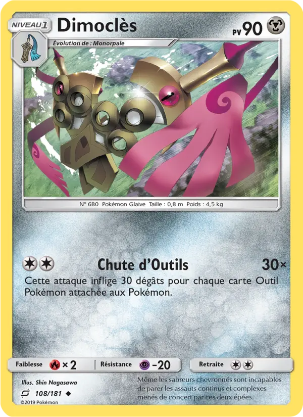Scan HD carte Pokémon Dimoclès 108/181 — Duo de Choc