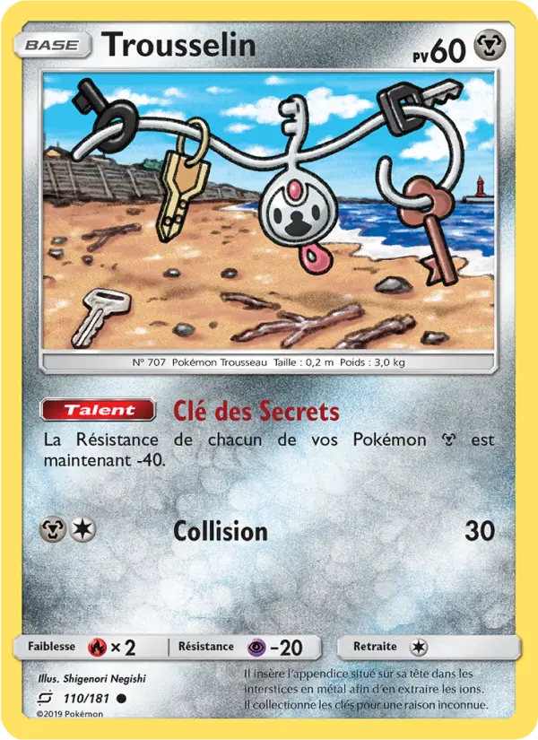 Scan HD carte Pokémon Trousselin 110/181 — Duo de Choc