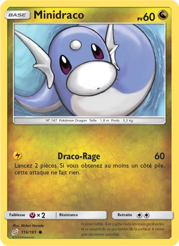 Scan HD carte Pokémon Minidraco 116/181 — Duo de Choc