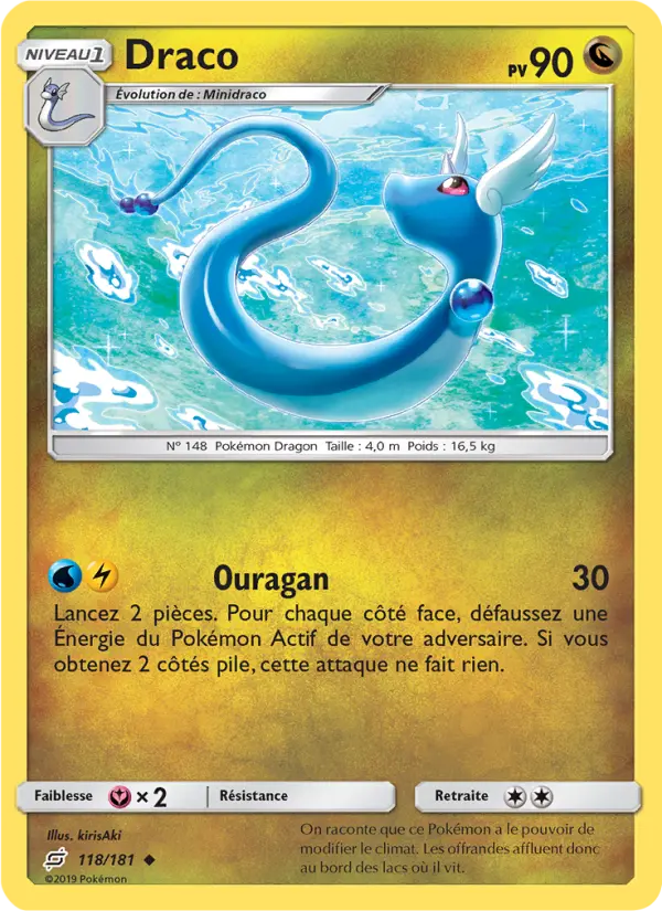 Scan HD carte Pokémon Draco 118/181 — Duo de Choc