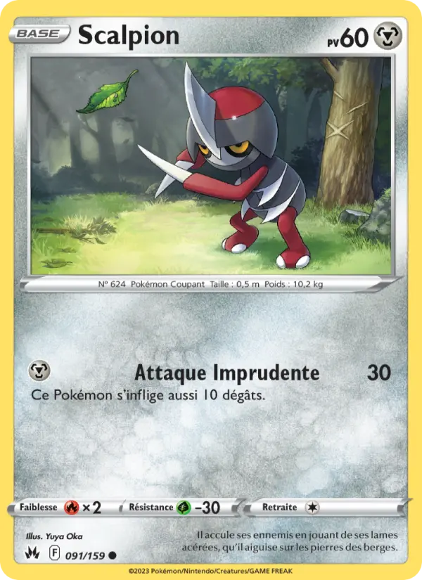 Scan HD carte Pokémon Scalpion 091/159 — Zénith Suprême