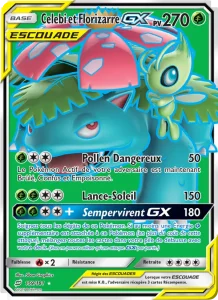 Carte Pokemon Celebi et Florizarre GX 159/181 Duo de Choc