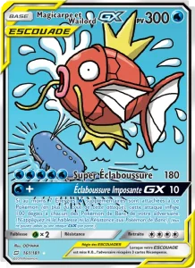 Carte Pokémon Magicarpe et Wailord GX 161 Duo de Choc