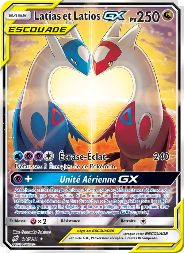 Scan HD carte Pokémon Latias et Latios GX 170/181 — Duo de Choc
