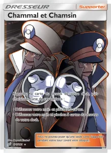 Carte Pokemon Chammal et Chamsin 176/181 Duo de Choc