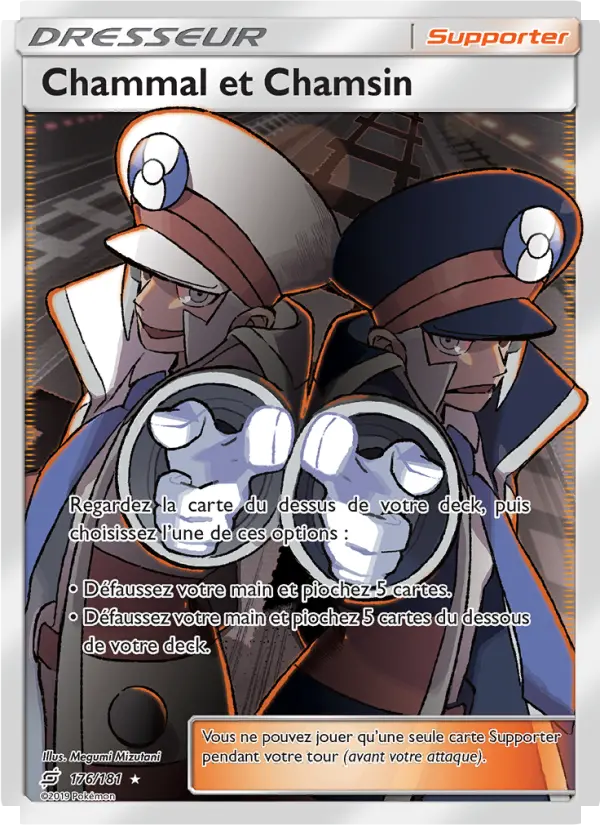 Scan HD carte Pokémon Chammal et Chamsin 176/181 — Duo de Choc