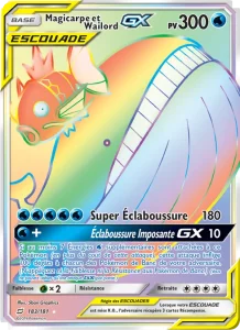 Carte Pokemon Magicarpe et Wailord GX 183/181 Duo de Choc