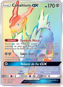 Carte Pokemon Cobaltium GX 189/181 Duo de Choc