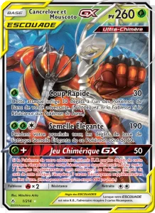 Carte Pokémon Cancrelove et Mouscoto GX 1/214
