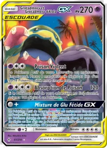 Carte Pokemon Grotadmorv et Grotadmorv d’Alola GX 61/214 Alliance Infaillible