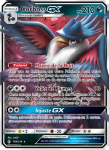 Carte Pokemon Corboss GX 109/214 Alliance Infaillible