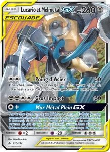 Carte Pokemon Lucario et Melmetal GX 120/214 Alliance Infaillible