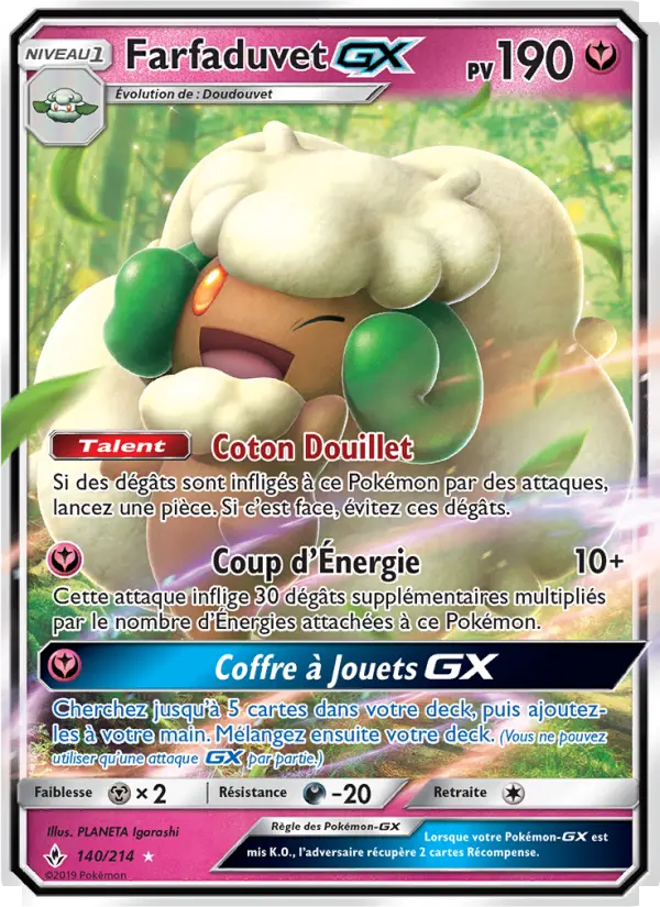 Scan HD carte Pokémon Farfaduvet GX 140/214 — Alliance Infaillible