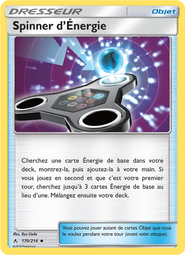 Scan HD carte Pokémon Spinner d’Énergie 170/214 — Alliance Infaillible