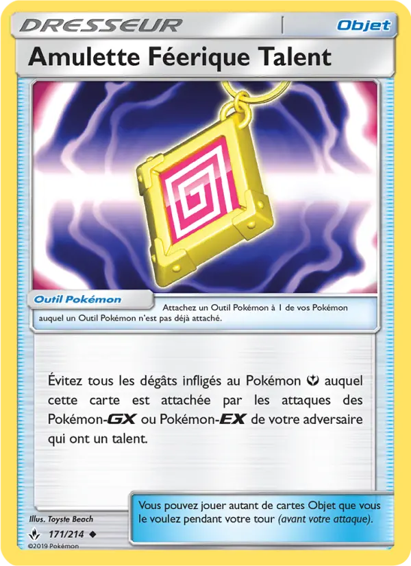 Scan HD carte Pokémon Amulette Féerique Talent 171/214 — Alliance Infaillible