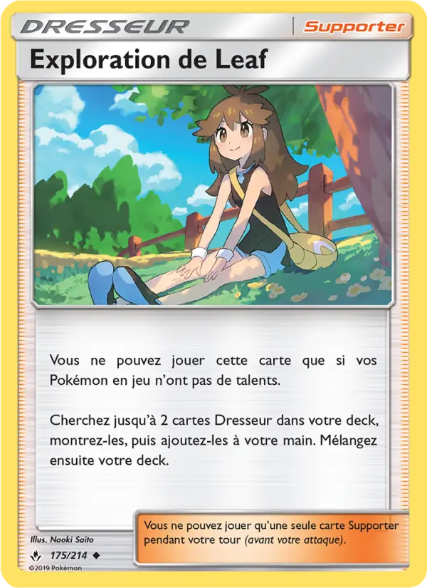 Scan HD carte Pokémon Exploration de Leaf 175/214 — Alliance Infaillible