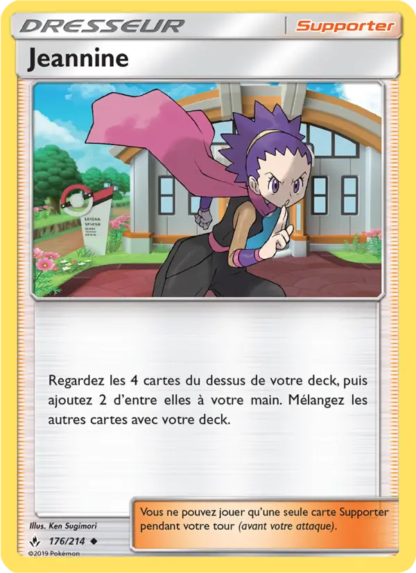 Scan HD carte Pokémon Jeannine 176/214 — Alliance Infaillible