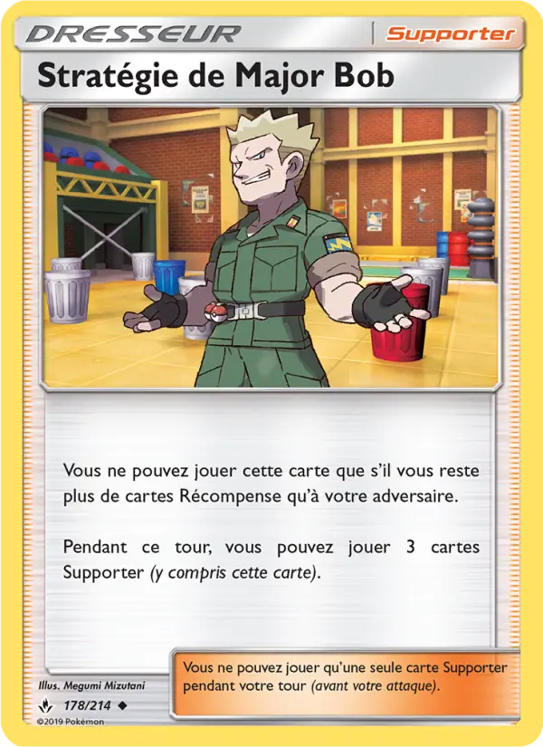 Scan HD carte Pokémon Stratégie de Major Bob 178/214 — Alliance Infaillible