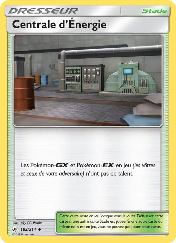 Scan HD carte Pokémon Centrale d’Énergie 183/214 — Alliance Infaillible