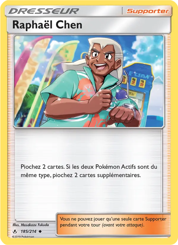 Scan HD carte Pokémon Raphaël Chen 185/214 — Alliance Infaillible
