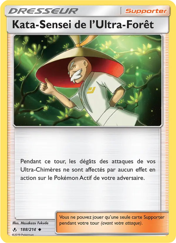 Scan HD carte Pokémon Kata-Sensei de l’Ultra-Forêt 188/214 — Alliance Infaillible